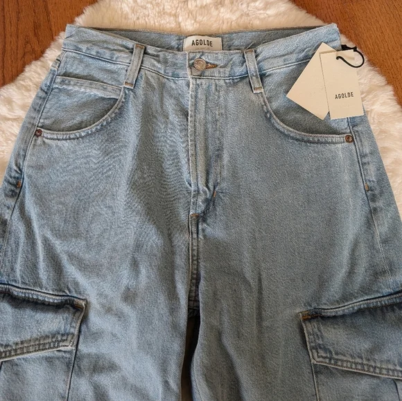 Agolde minka cargo jeans in realm 26 NWT - Picture 8 of 16